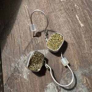 Lori Bonn 925 Sterling silver Brazilian druzy quartz earrings